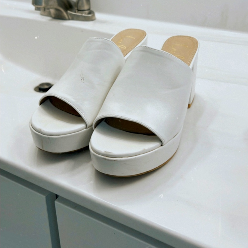 White Lulu’s Platform Sandals